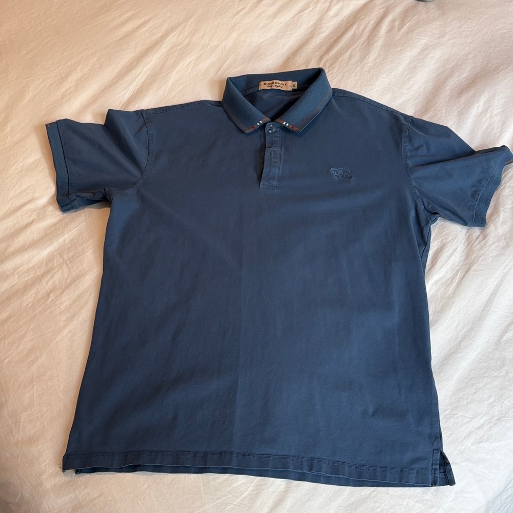 Burberry Navy Polo Shirt